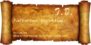 Tafferner Dorottya névjegykártya