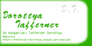 dorottya tafferner business card